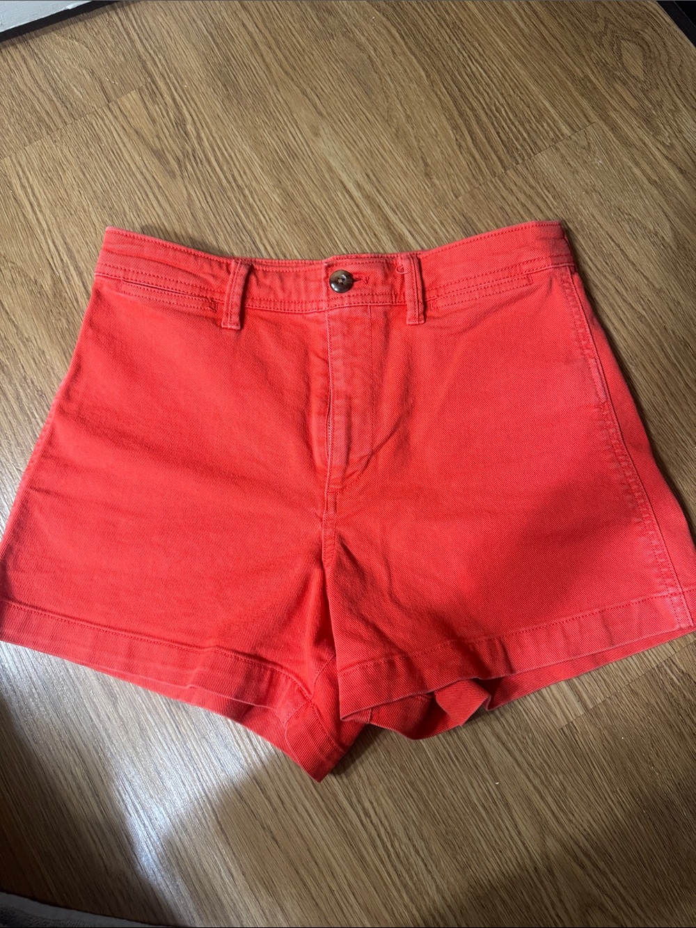 GAP Orange High-Rise Bermuda Shorts